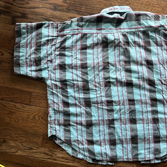 Vintage 1980s/90s Tony France fashions cotton madras button front top - women’s? - Picture 6 of 8